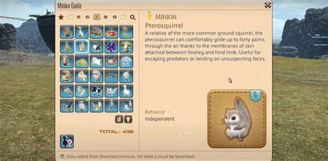 ffxiv complete minion list.